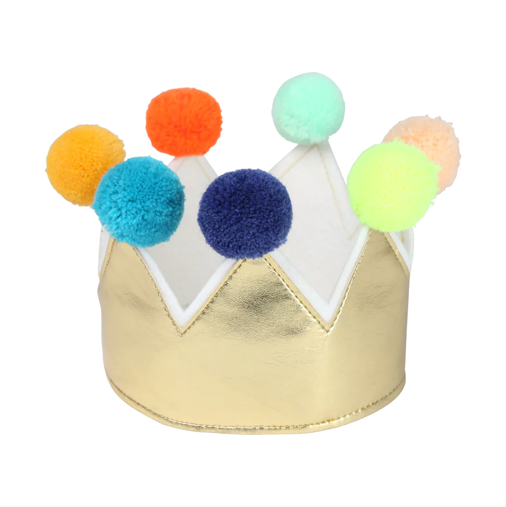 crown pompom gold